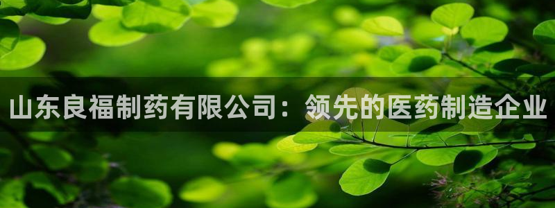 j9九游会老哥俱乐部交流区：山东良福制药有限公司：领先的医药制造企业