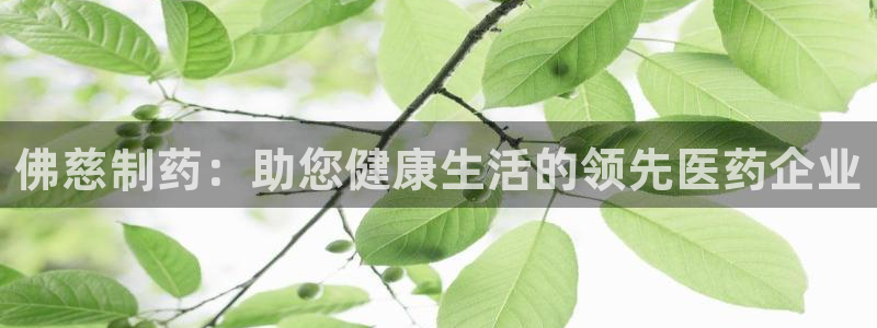 九游会老哥俱乐部官网首页论坛：佛慈制药：助您健康生活的领先医药企业