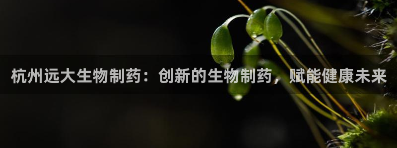 九游会老哥必备的交流社区九：杭州远大生物制药：创新的生物制药，赋能健康未来