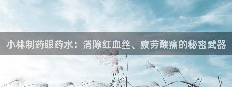 9游会老哥：小林制药眼药水：消除红血丝、疲劳酸痛的秘密武器