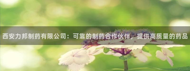 九游会老哥俱乐部交流社区：西安力邦制药有限公司：可靠的制药合作伙伴，提供高质量的药品