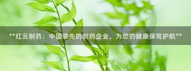 九游会老哥俱乐部官网首页论坛：**红云制药：中国领先的制药企业，为您的健康保驾护航**
