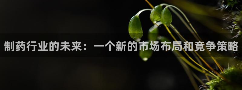 j9九游会老哥俱乐部交流区：制药行业的未来：一个新的市场布局和竞争策略