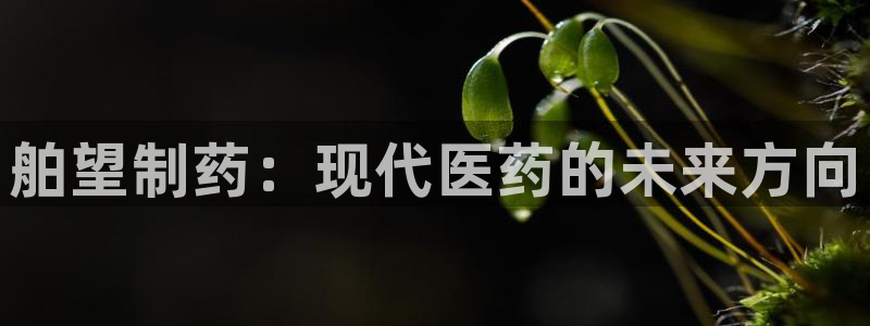 九游老哥俱乐部登录：舶望制药：现代医药的未来方向