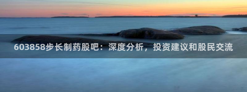 ag九游会老哥俱乐部：603858步长制药股吧：深度分析，投资建议和股民交流